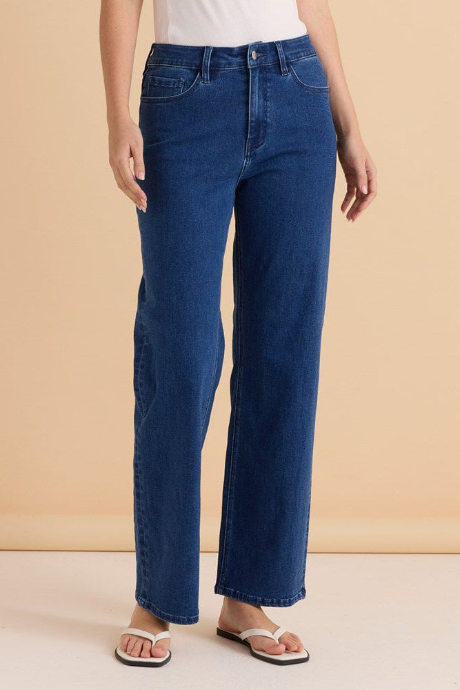 Straight Leg Jean - Dusty Blue
