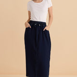 Maxi Jogger Skirt - Dark Blue Wash
