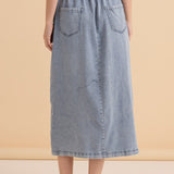 Maxi Jogger Skirt - Light Blue Wash