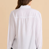 Lucille Lyocell Pleated Shirt - White