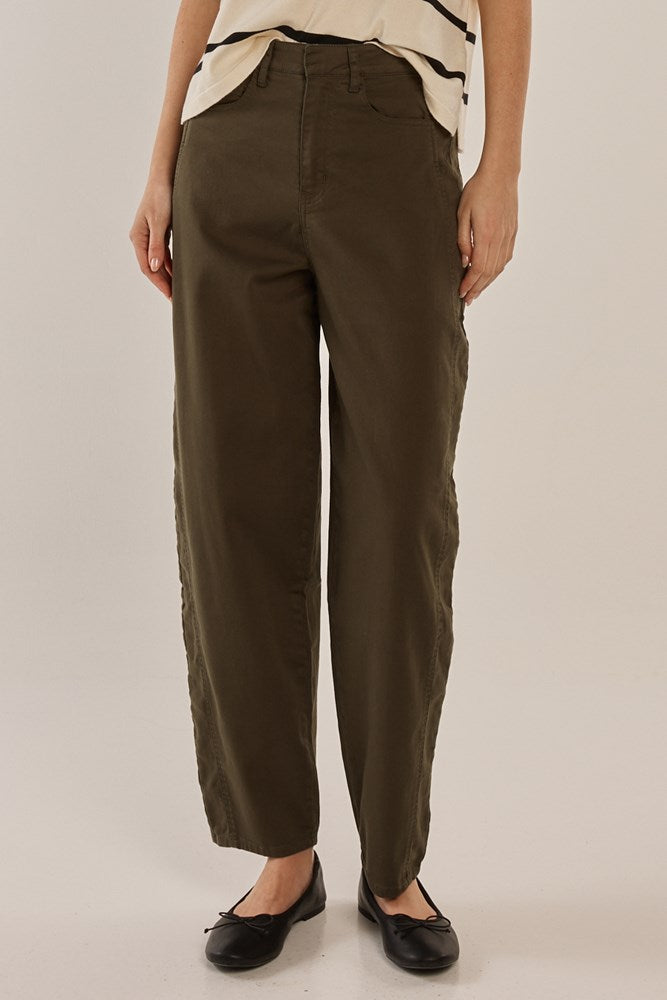 Barrel Leg Chino - Khaki