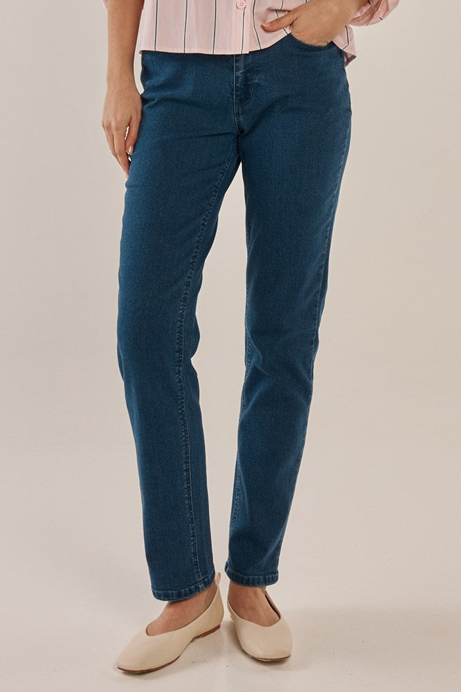 Rita Relax Skinny Jean - Dusty Blue