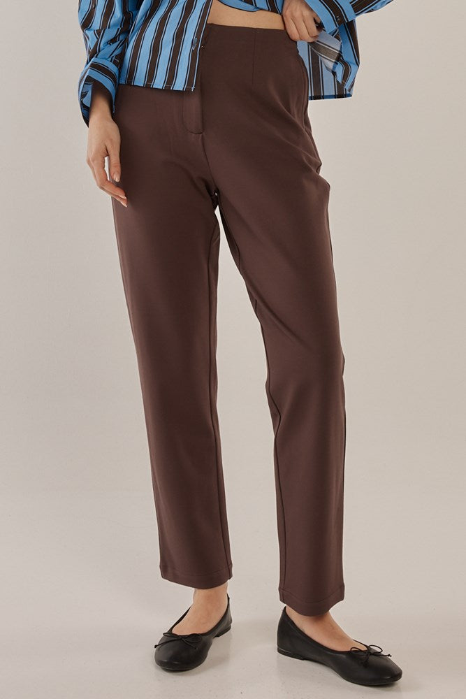 Paloma Straight Leg Pant - Chocolate