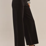 Wynn Wide Leg Ponte Pant - Black