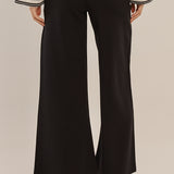 Wynn Wide Leg Ponte Pant - Black