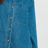 Vespa Denim Shirt - Mid Blue