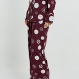 Stamp Relax Pants - Postage Stamp Print