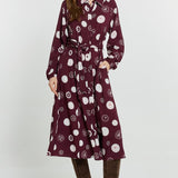Stamp Shirt Dress - Postage Stamp Print