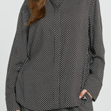 Tessa Tie Shirt - Nutmeg Geo Print