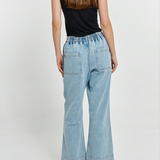Quinn Stretch Jogger - Light Blue Wash