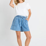 Quinn Cotton Short - Blue Medium