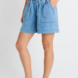 Quinn Cotton Short - Blue Medium