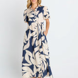 Nova Shirt Dress - Navy Floral Print