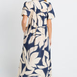 Nova Shirt Dress - Navy Floral Print