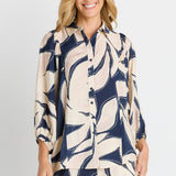 Nova Shirt - Navy Floral Print
