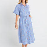 Shelley Shirt Dress - Rose Stripe