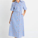 Shelley Shirt Dress - Rose Stripe