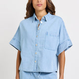Dawn Denim Shirt - Medium Wash | Betty Basics