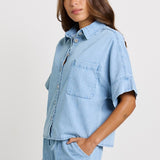 Dawn Denim Shirt - Medium Wash | Betty Basics