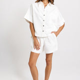 Dawn Denim Shirt - White | Betty Basics