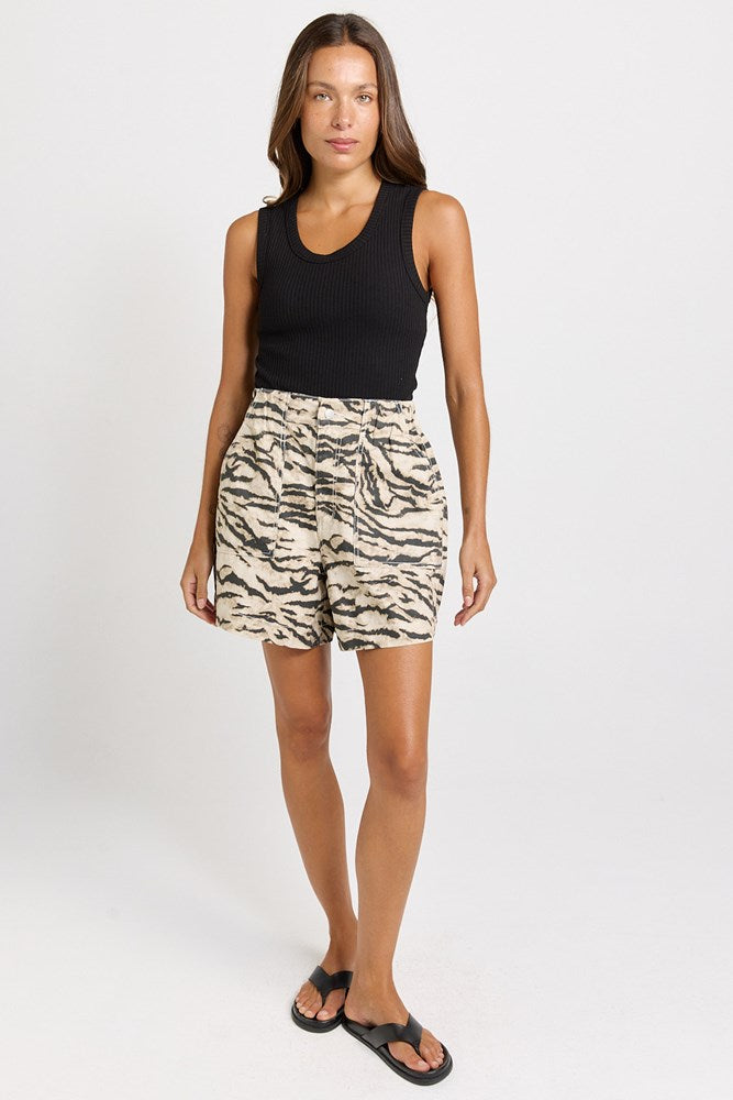 Drew Denim Short - Animal | Betty Basics