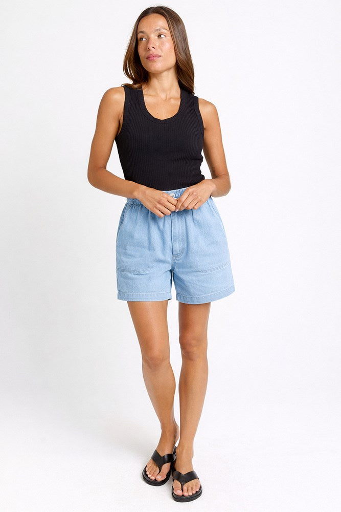 Drew Denim Short - Medium Wash | Betty Basics