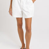 Drew Denim Short - White | Betty Basics