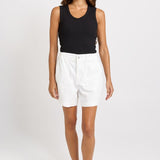 Drew Denim Short - White | Betty Basics