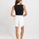 Drew Denim Short - White