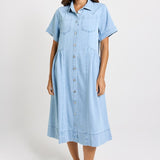 Willow Denim Dress - Medium Wash | Betty Basics