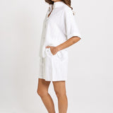 Ophelia Shirt - White/Black Stripe | Betty Basics