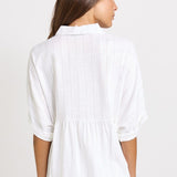 Ophelia Shirt - White/Black Stripe | Betty Basics