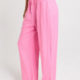 Palm Relax Pants - Pink/Teal Stripe | Betty Basics