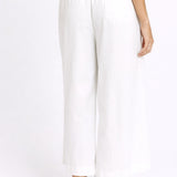 Bella Wide Leg Crop Pants - White