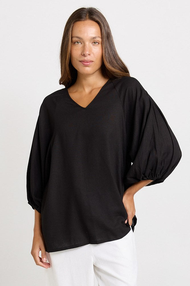 Bella Blouse - Black | Betty Basics