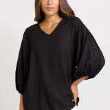 Bella Blouse - Black | Betty Basics