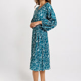 Bella Dress - Teal Petal Print | Betty Basics