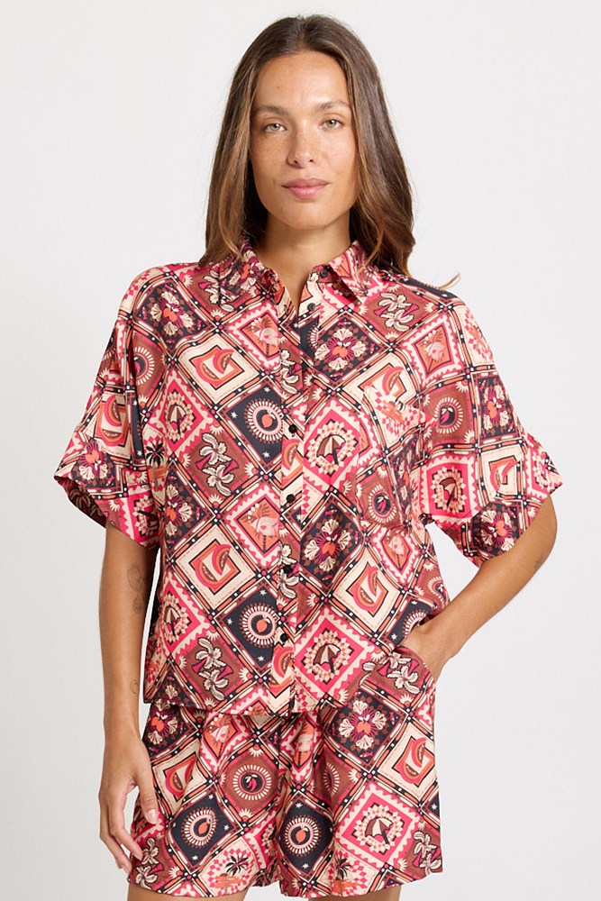 Sunset Shirt - Coco Print | Betty Basics