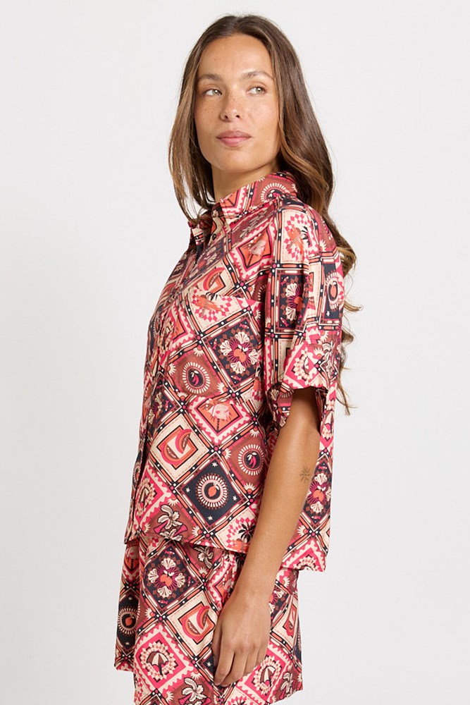 Sunset Shirt - Coco Print | Betty Basics