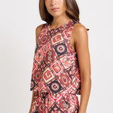 Coco Shell Tank - Coco Print | Betty Basics