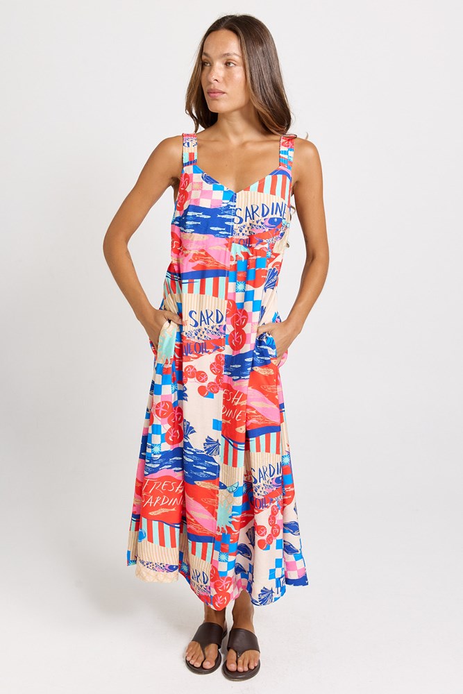 Sunset Dress - Mediterranean Print | Betty Basics