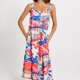 Sunset Dress - Mediterranean Print | Betty Basics