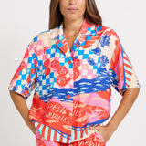 Sable Shirt - Mediterranean Print | Betty Basics
