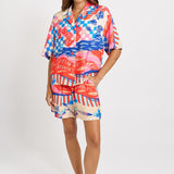 Sable Shirt - Mediterranean Print | Betty Basics