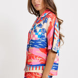 Sable Shirt - Mediterranean Print | Betty Basics