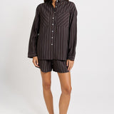 Sorrento Short - Brown Stripe | Betty Basics