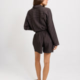 Sorrento Relaxed Short - Brown Stripe