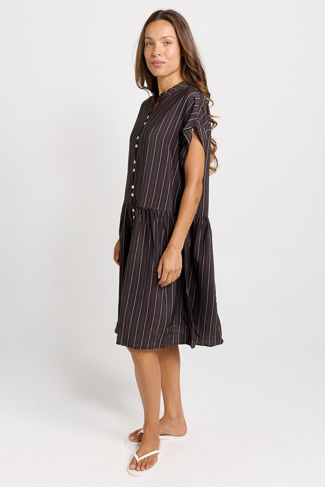 Sandy Dress - Brown Stripe | Betty Basics