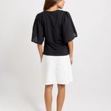 Bianca Broderie T-Shirt - Black