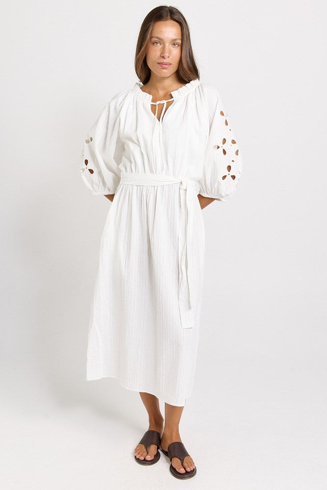 Daisy Broderie Dress - White | Betty Basics